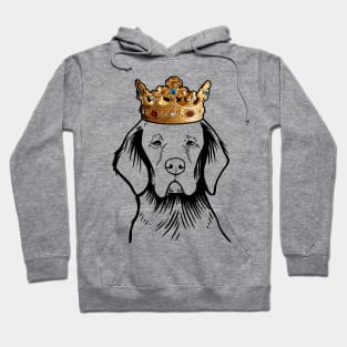 Clumber Spaniel Dog King Queen Wearing Crown Hoodie
